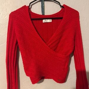Hollister Vibrant Red Knit Sweater